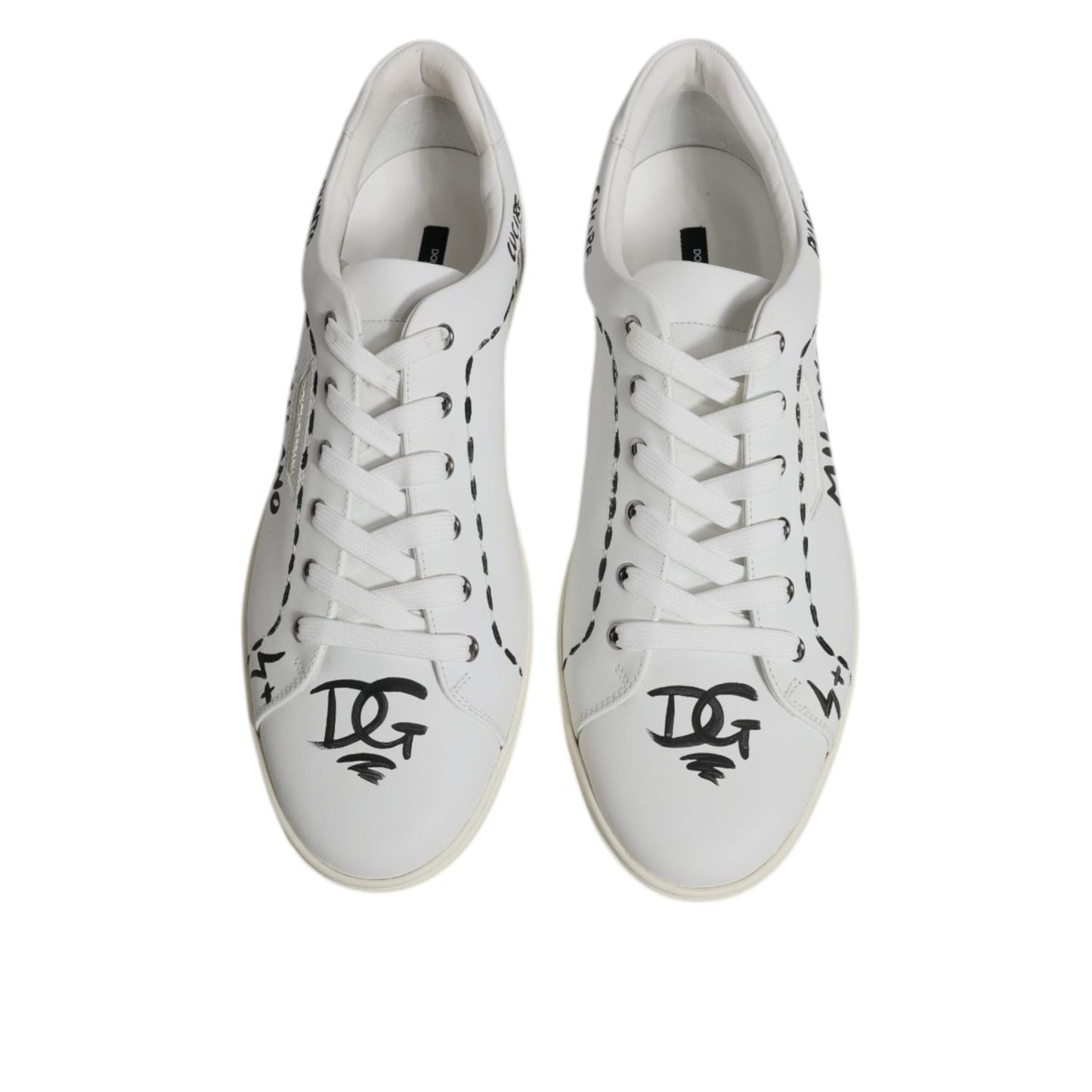 Dolce & Gabbana White Leather Milano Low Top Sneakers Shoes