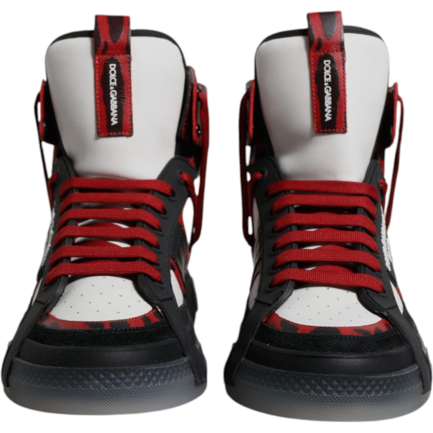 Dolce & Gabbana Multicolor Leather High Top Sneakers Shoes