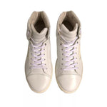 Dolce & Gabbana White London Logo High Top Sneakers Shoes MV6813#2-41