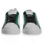 Dolce & Gabbana White Green Leather Crown Milano Sneakers Shoes MV6839-40