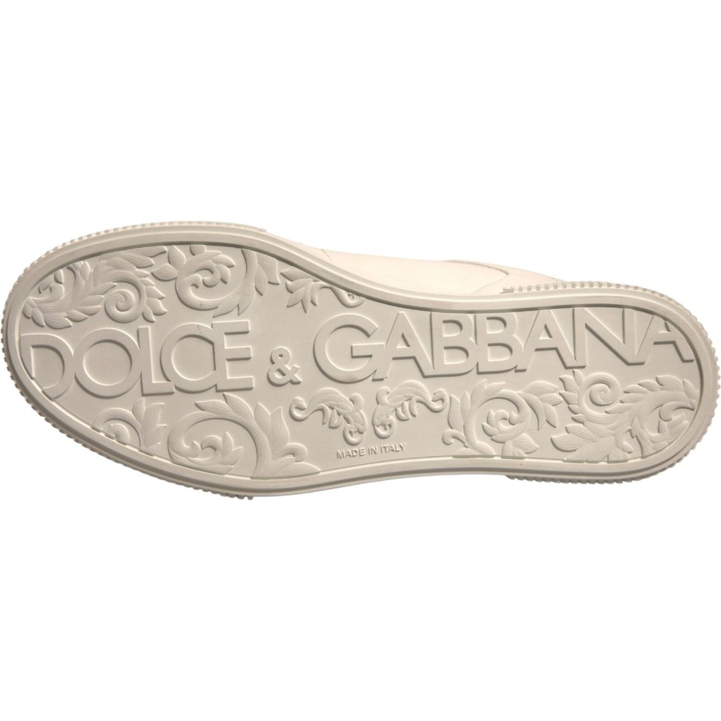 Dolce & Gabbana White Miami Leather Low Top Sneakers Shoes