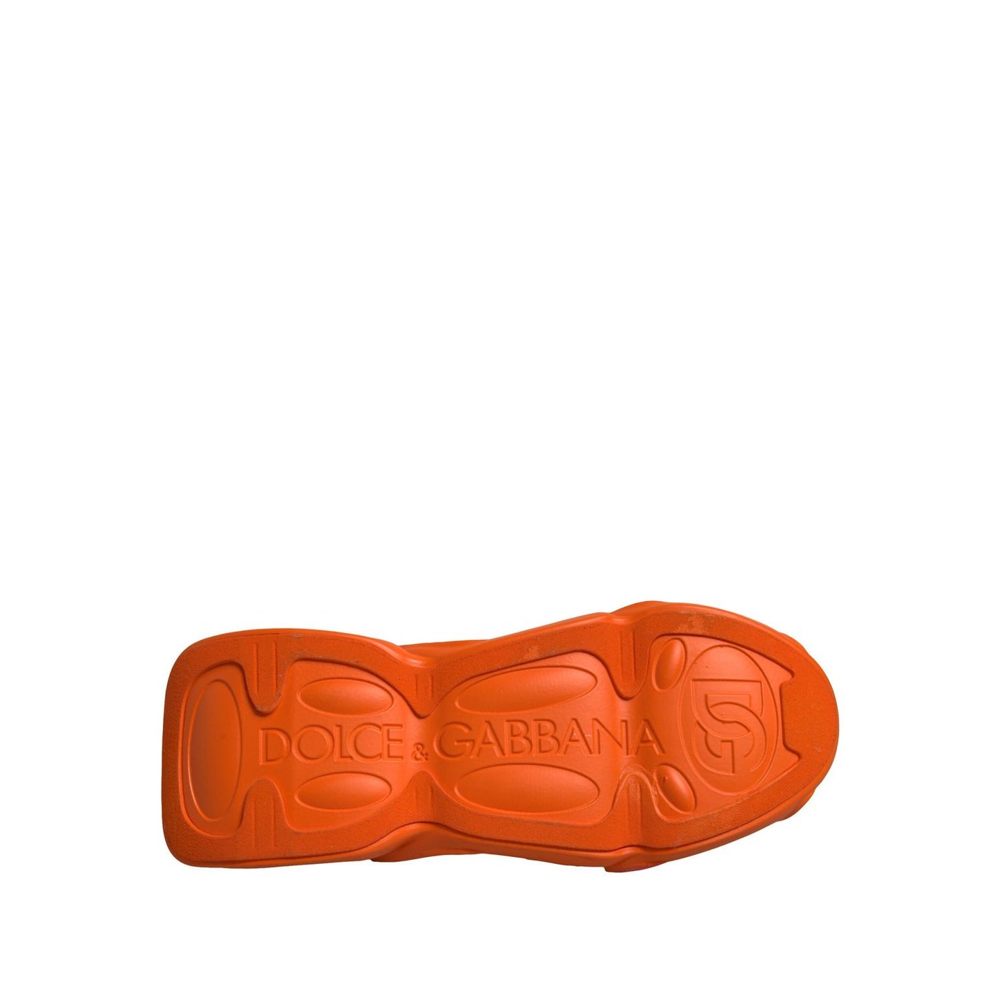 Dolce & Gabbana Orange Slip On Wave Socks Men Sneakers Shoes