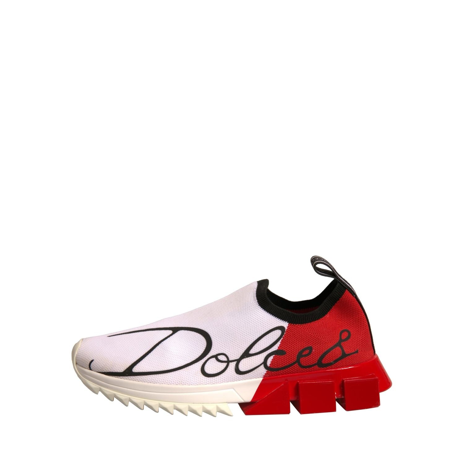 Dolce & Gabbana White Red Low Top Sorrento Sneakers Shoes