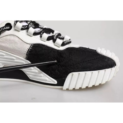 Dolce & Gabbana White Black NS1 Low Top Sneakers Shoes