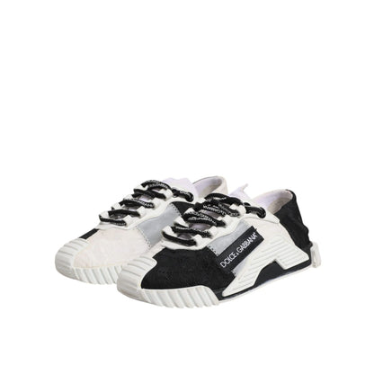 Dolce & Gabbana White Black NS1 Low Top Sneakers Shoes