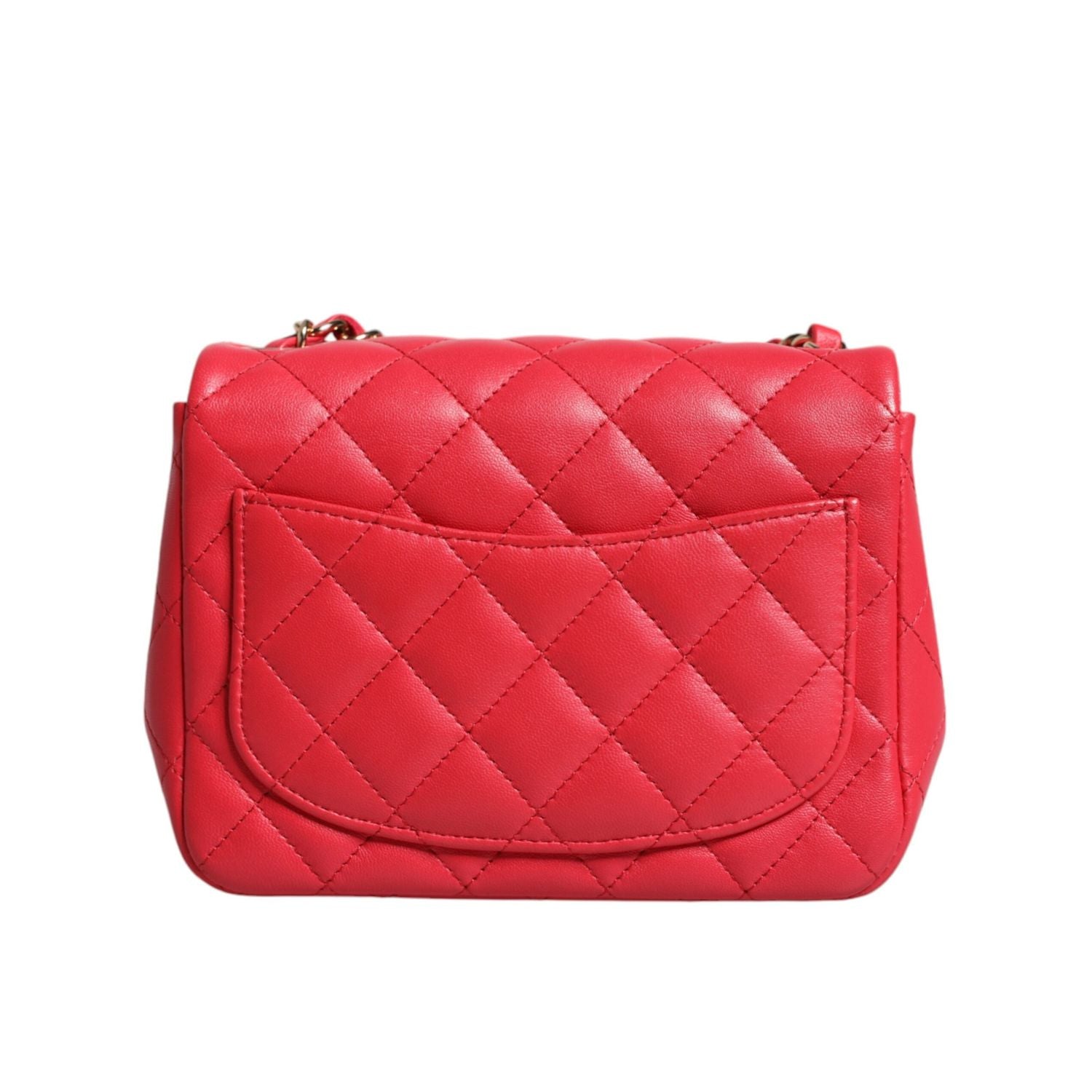 Chanel Pink Matelasse Chain Shoulder Lambskin Purse Mini