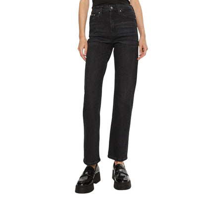 Calvin Klein Jeans Black Cotton Mom Jean