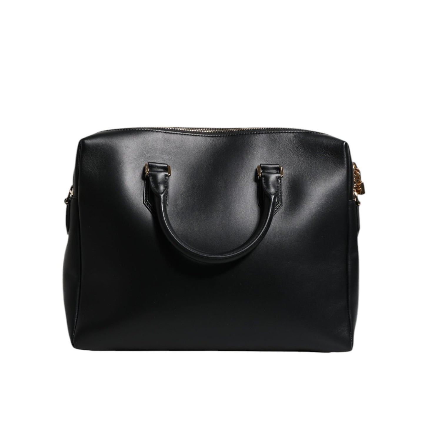Dolce & Gabbana Black Smooth Leather Logo Printed Monreale Briefcase Bag