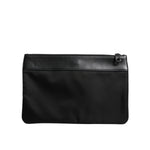 Dolce & Gabbana Multicolor Leopard Jacquard Logo Plaque Men Pouch Bag