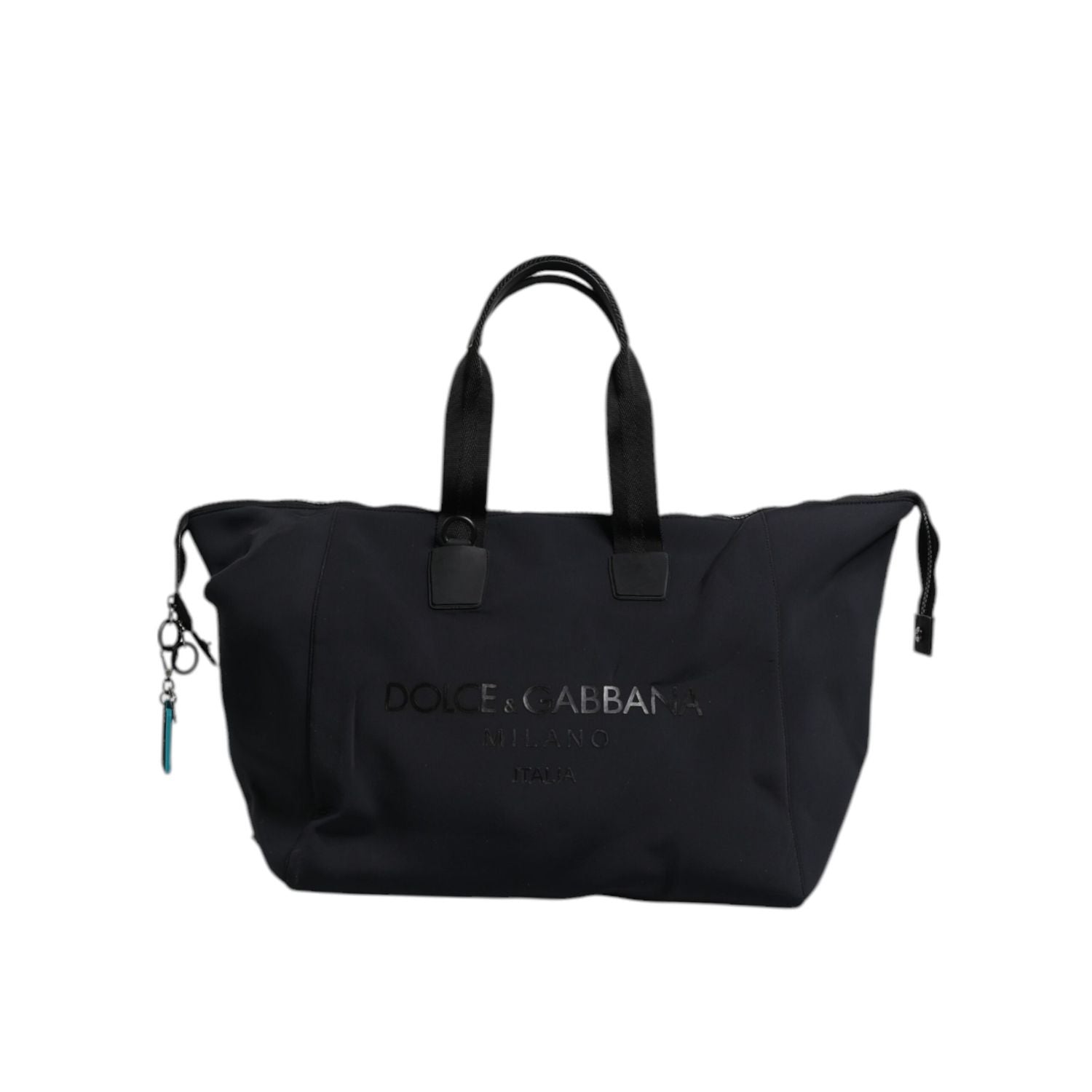 Front view with bag zipped and handles upright.