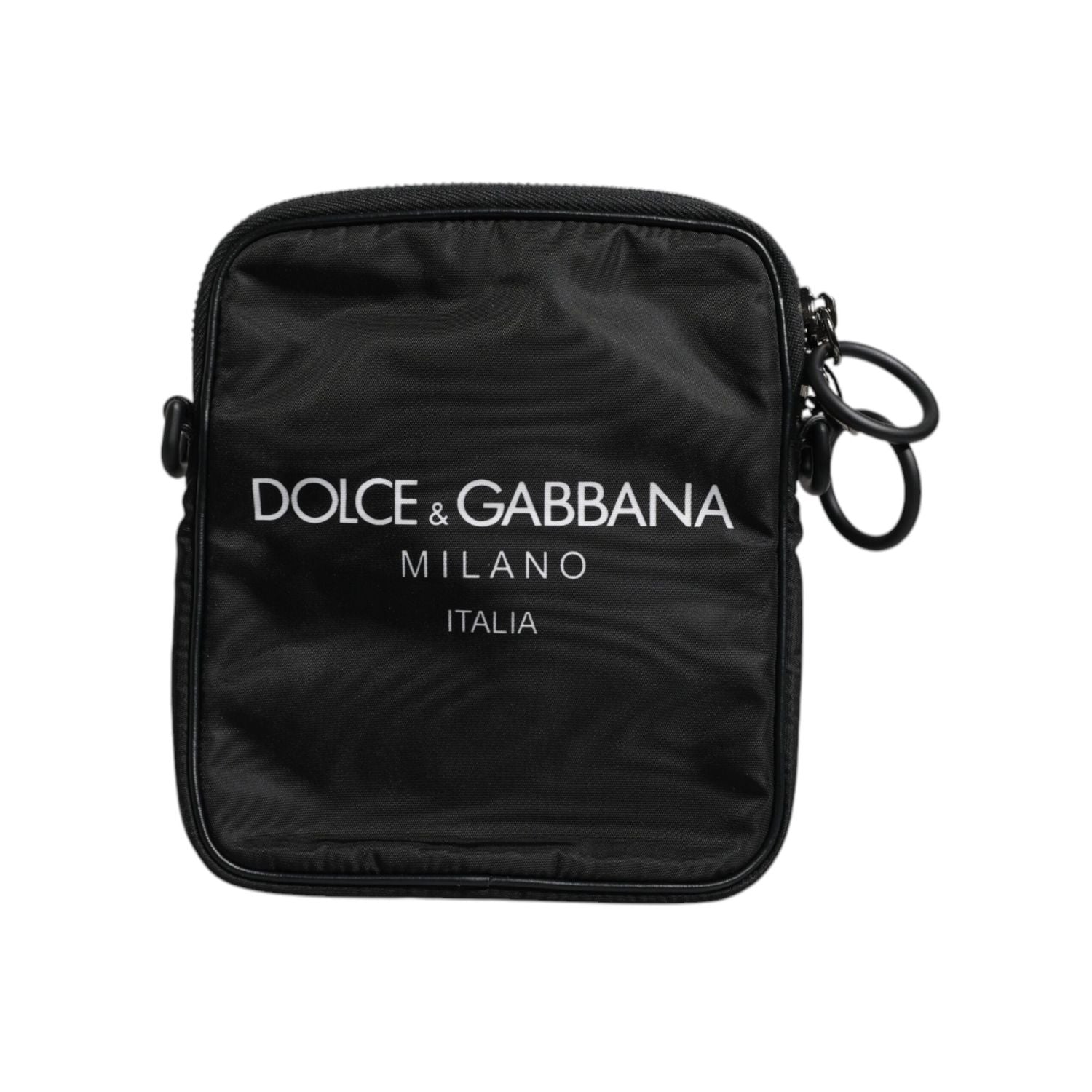 Front view with bag zipped and handles upright.