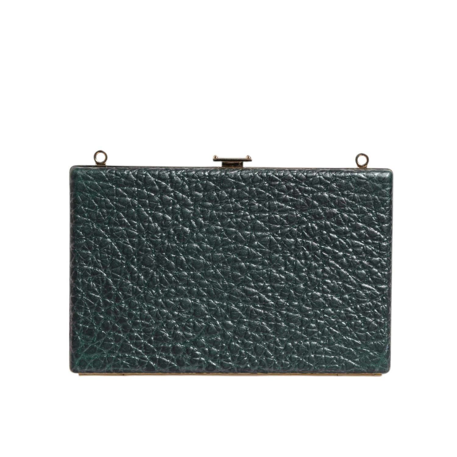 Dolce & Gabbana Black Leather Clutch Evening Crossbody Bag