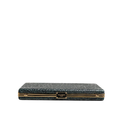 Dolce & Gabbana Black Leather Clutch Evening Crossbody Bag