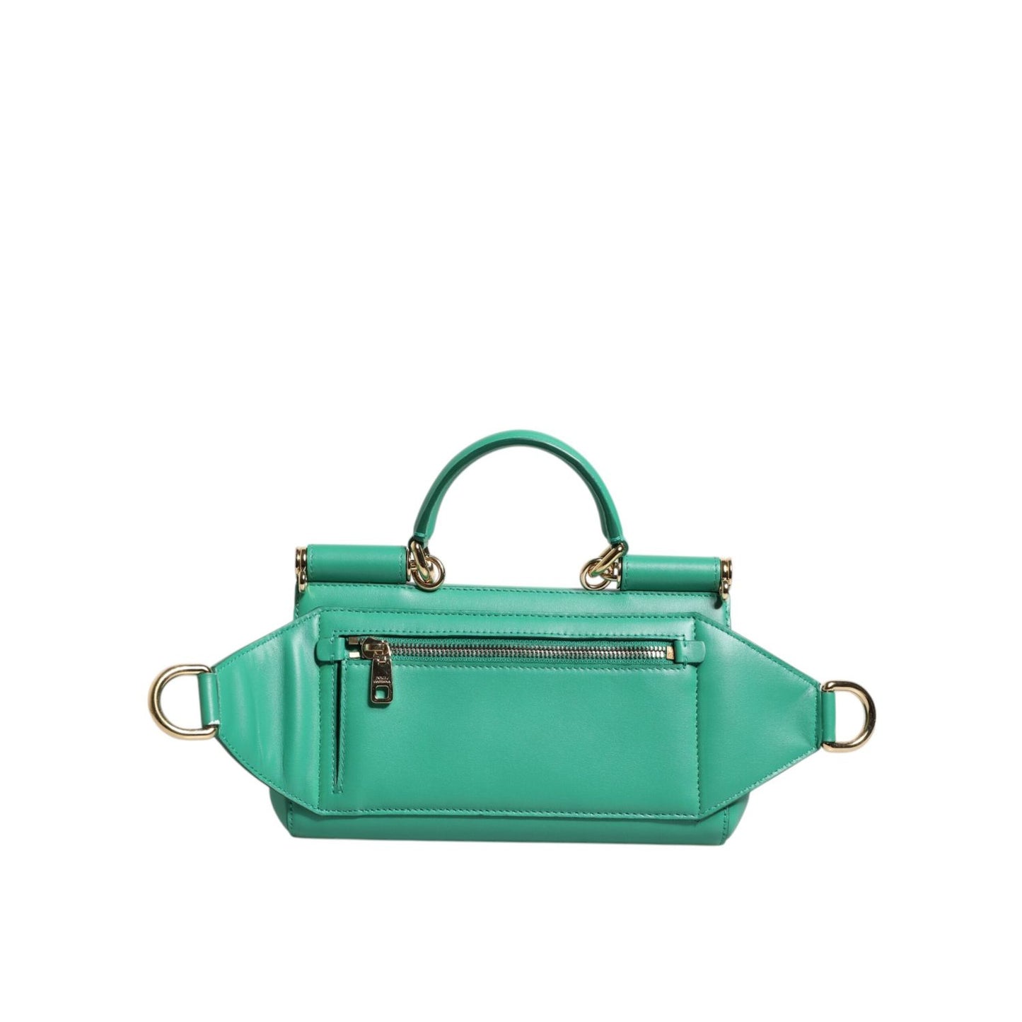 Dolce & Gabbana Emerald Green CalfskinLeather DG Logo Shoulder Bag