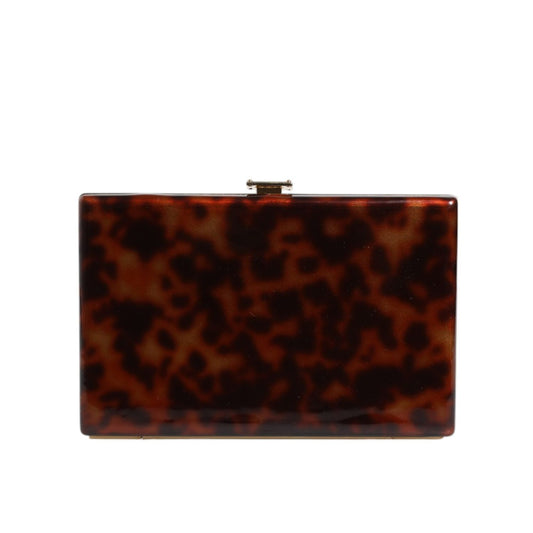 Dolce & Gabbana Brown Leather Clutch Evening Crossbody Bag BAG4035