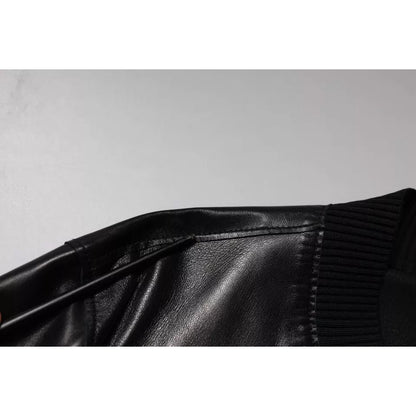 Dolce & Gabbana Black Leather Full Zip Biker Blouson Jacket