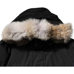 Woolrich Black Hooded Long Sleeves Fur Shearling Coat Jacket JKT41210-46