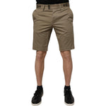 Dolce & Gabbana Dark Khaki Cotton Stretch Casual Chino Shorts PAN75246-48