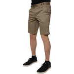 Dolce & Gabbana Dark Khaki Cotton Stretch Casual Chino Shorts PAN75246-48