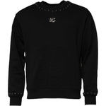 Dolce & Gabbana Black Logo Stud Pullover Sweatshirt Sweater TSH87208-46