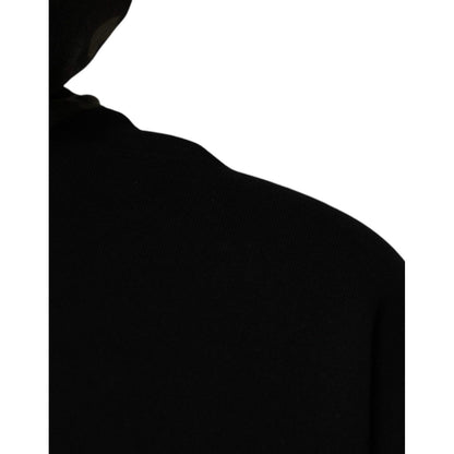Dolce & Gabbana Black Camouflage Hooded Sweatshirt Sweater