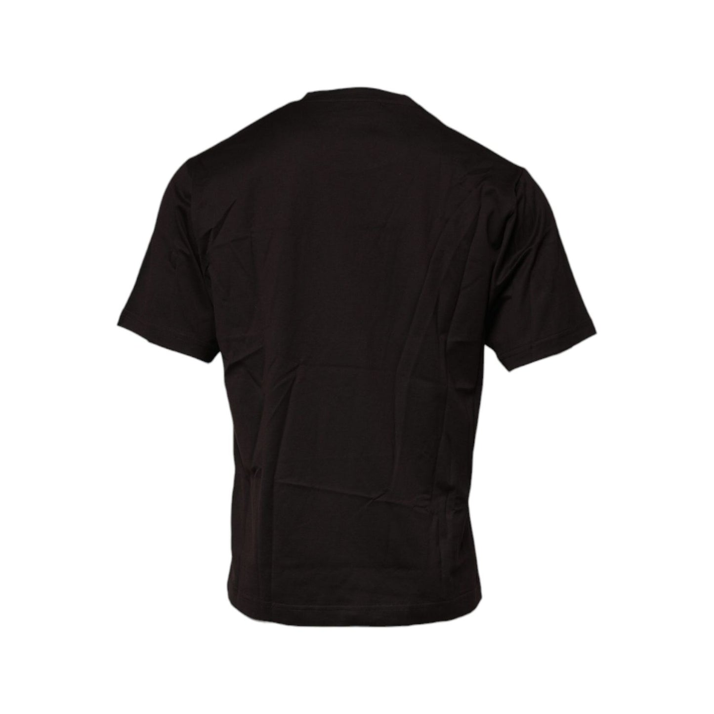 Dolce & Gabbana Dark Brown Logo Cotton Crew Neck T-shirt