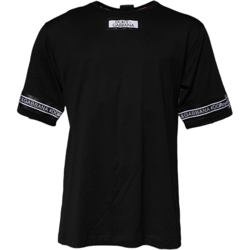Dolce & Gabbana Black #DGMILLENNIALS Cotton Crew Neck T-shirt