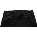 Dolce & Gabbana Black Tattered Cotton Skinny Men Denim Jeans PAN75287-48