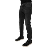 Dolce & Gabbana Black Cotton Stretch Skinny Men Denim Jeans PAN75290-54