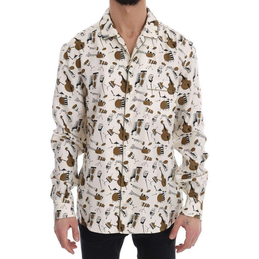 Dolce & Gabbana Multicolor Silk Shirt DO-1028-40