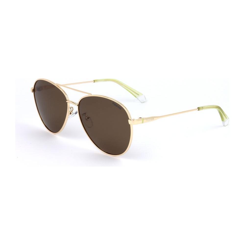 Polaroid Gold Metal Sunglasses