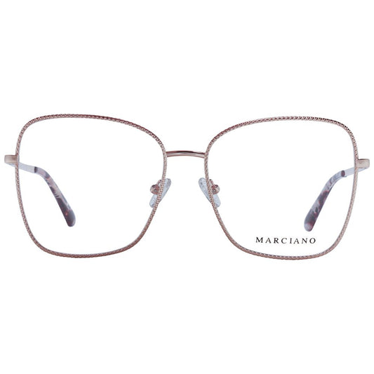 Marciano by Guess Rose Gold Women Glasses Frame, square full-rim metal design, stylish and elegant eyewear for women.