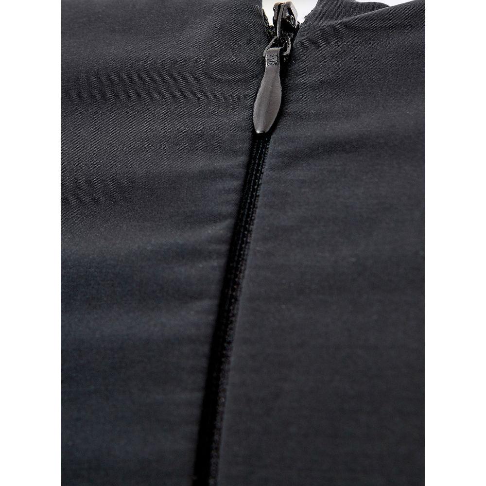 优雅黑色涤纶连衣裙