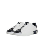 Dolce & Gabbana White Black Leather Portofino Sneaker Shoes MV7037#1-42