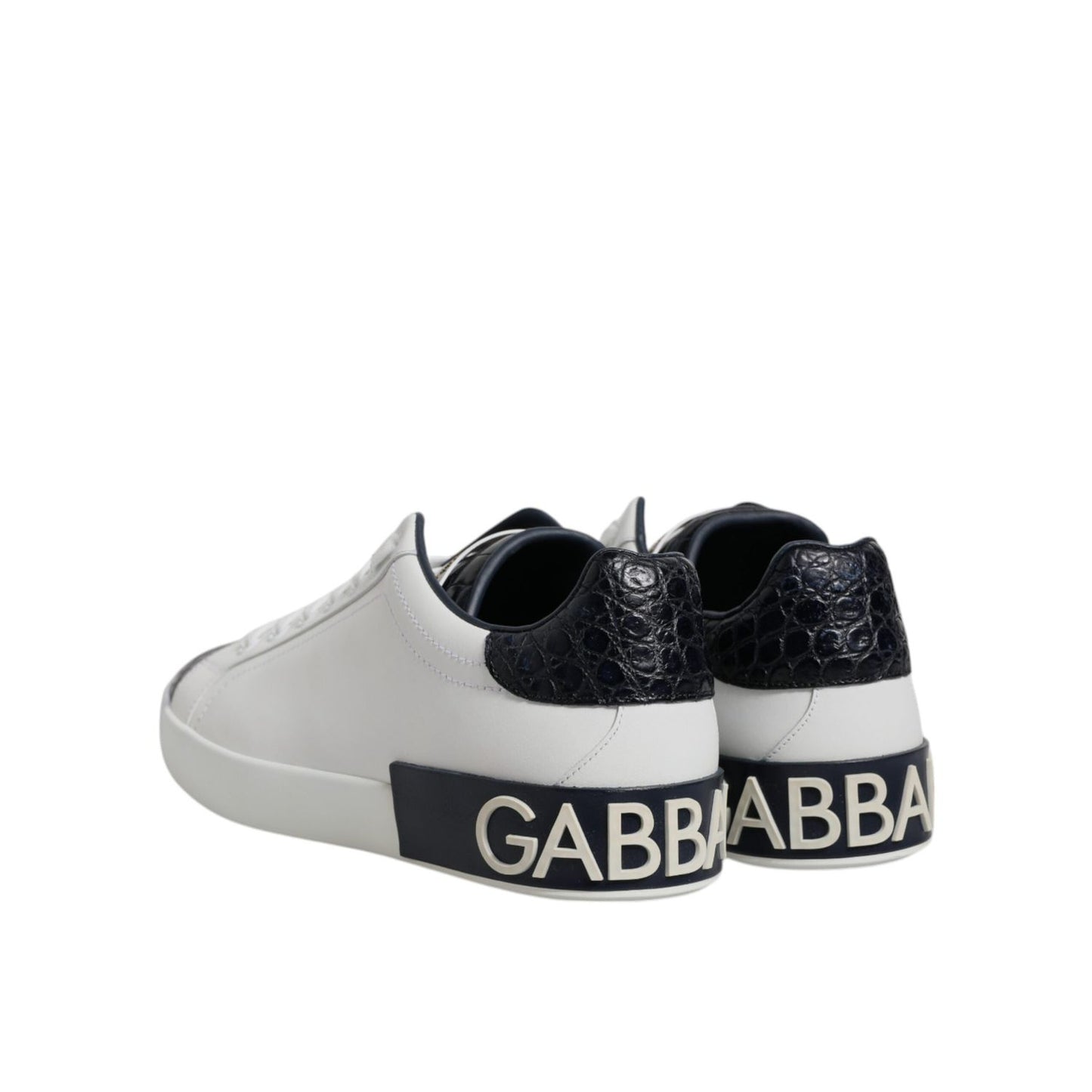 Dolce & Gabbana White Black Leather Portofino Sneaker Shoes MV7037#1-42