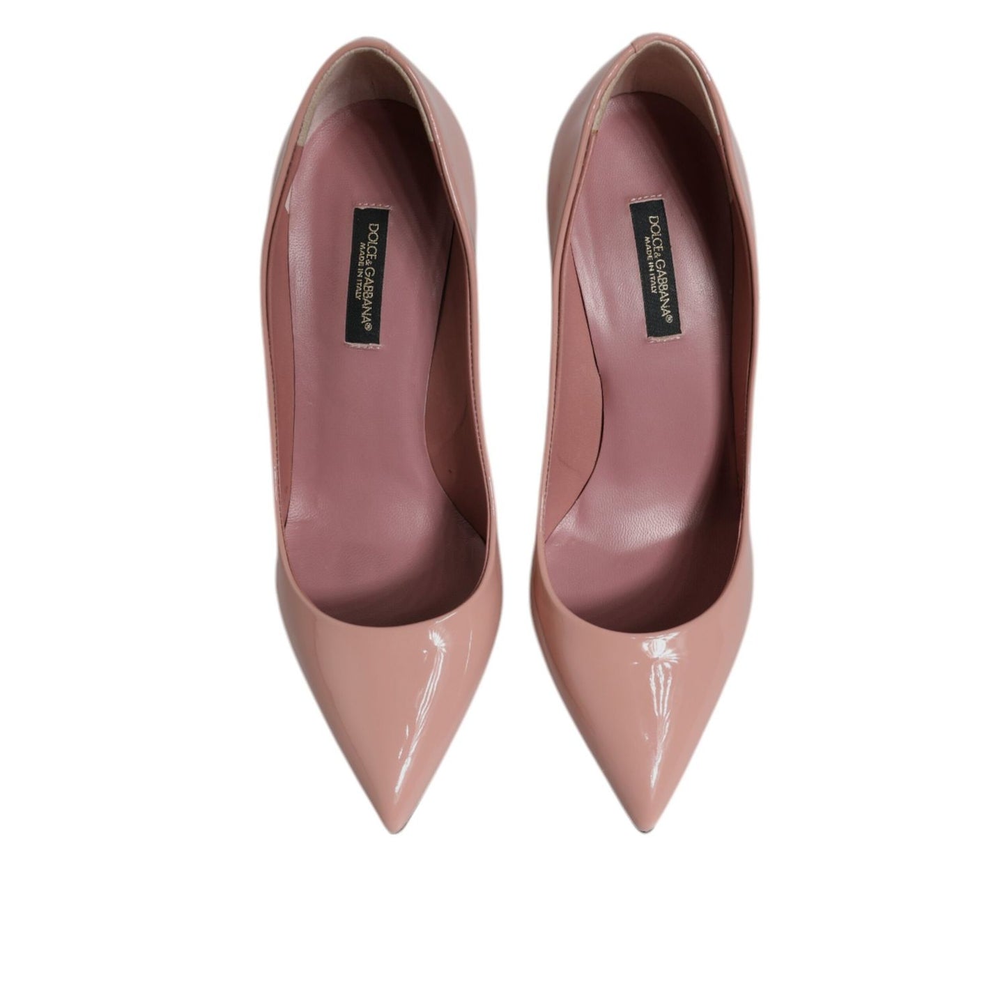Dolce & Gabbana Pink Patent Leather Stiletto Heel Pumps Shoes