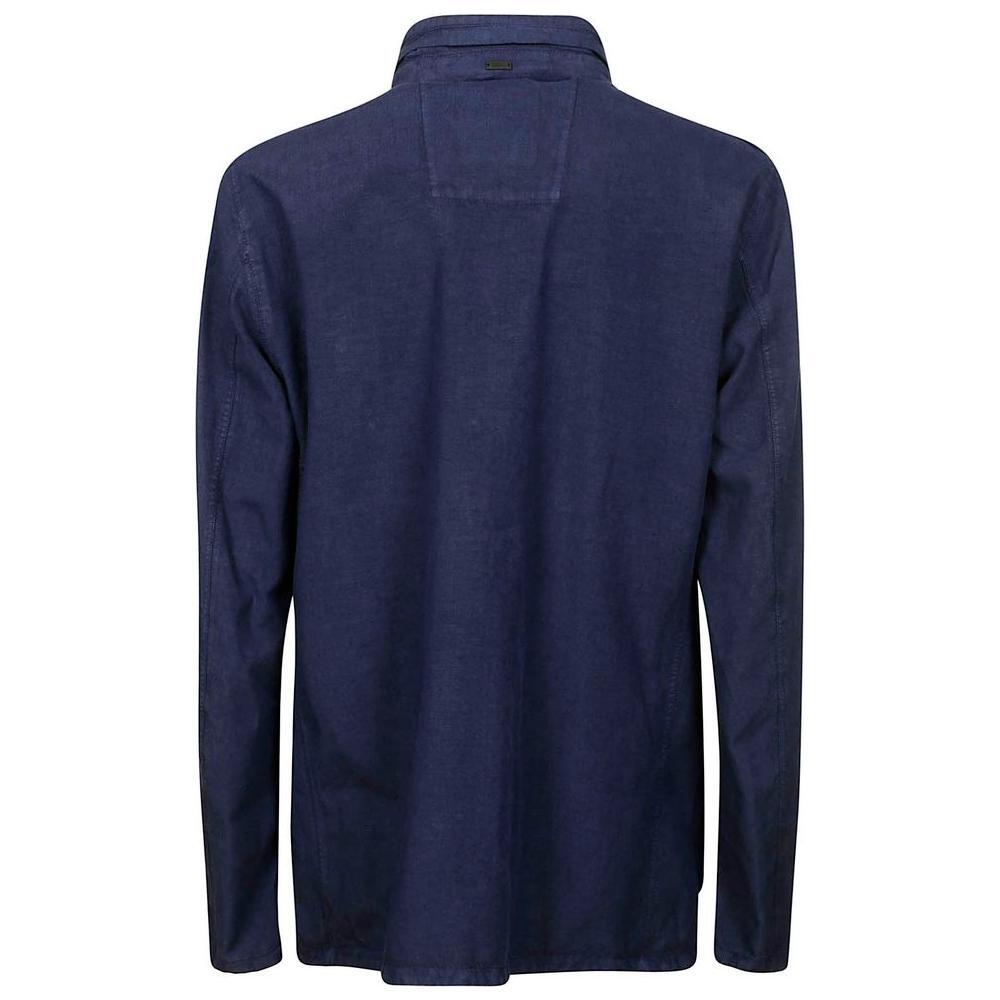 Herno Blue Linen Jacket HE-14920-IT54 | XXL
