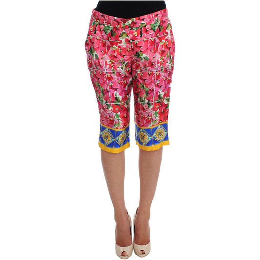 Dolce & Gabbana Multicolor Floral Knee Capris Shorts Pants SIG20001-1