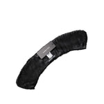 Dolce & Gabbana Black Lamb Fur Collar Women Neck Wrap Scarf MS7110