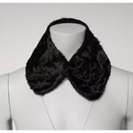 Dolce & Gabbana Black Lamb Fur Collar Women Neck Wrap Scarf MS7110