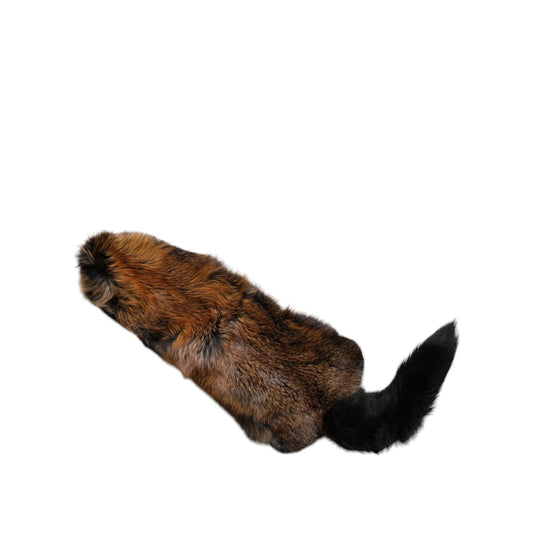 Dolce & Gabbana Brown Red Fox Fur Neck Warmer Winter Scarf MS7115