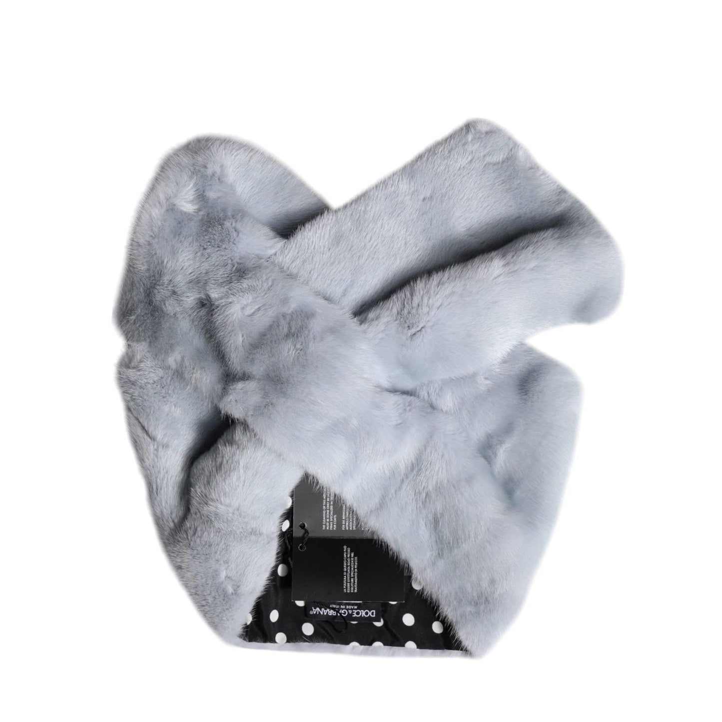 Dolce & Gabbana Powder Blue Mink Fur Neck Warmer Scarf