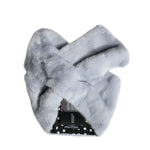Dolce & Gabbana Powder Blue Mink Fur Neck Warmer Scarf