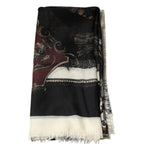 Dolce & Gabbana Multicolor Printed Cashmere Foulard Scarf MS7158