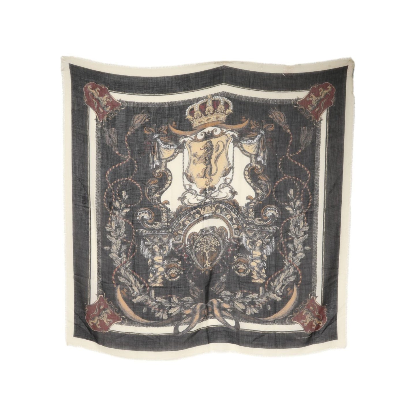 Dolce & Gabbana Multicolor Printed Cashmere Foulard Scarf MS7158