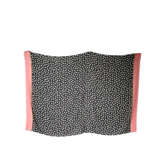 Dolce & Gabbana Black White Polka Dots Fringes Wrap Scarf MS7160