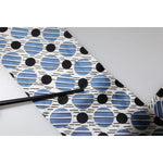 Dolce & Gabbana White Blue Polka Dotted Silk Skinny Scarf MS7185