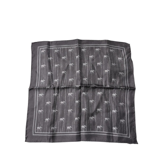 Dolce & Gabbana Brown Elephant Fantasy Handkerchief Scarf MS7274