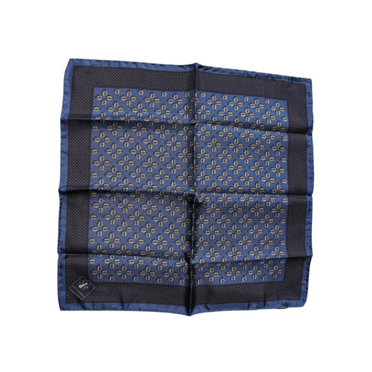 Dolce & Gabbana Blue Lady Bug Silk Square Handkerchief Scarf MS7290