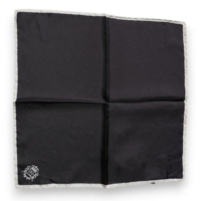 Dolce & Gabbana Black Crown Logo Square Handkerchief Scarf